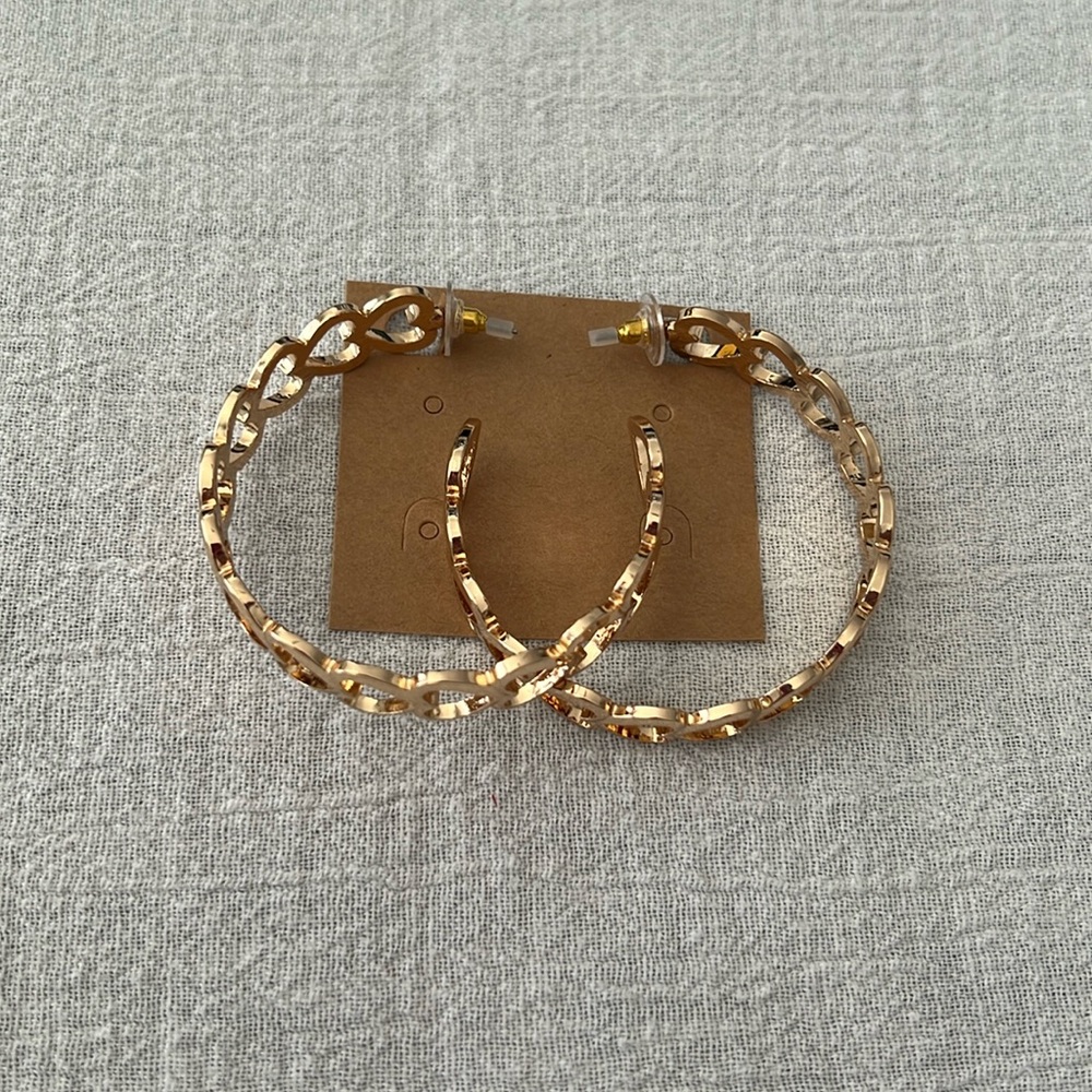 3/$15 or 4/$20 Gold heart hoops